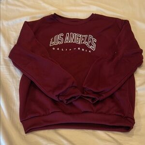 SHEIN Maroon Los Angeles Sweatshirt